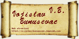 Vojislav Bunuševac vizit kartica